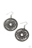 Mandala Meditation - Silver Earrings - Paparazzi Accessories Earrings Bedazzle Me Pretty Mobile Fashion Boutique
