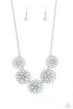 Mandala Mosaic - Blue Necklace - Paparazzi Accessories Necklace Bedazzle Me Pretty Mobile Fashion Boutique
