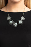 Mandala Mosaic - Blue Necklace - Paparazzi Accessories Necklace Bedazzle Me Pretty Mobile Fashion Boutique