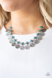 Mandala Movement - Blue Necklace - Paparazzi Accessories Necklace Bedazzle Me Pretty Mobile Fashion Boutique