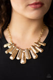 MANE Up - Gold Necklace - Paparazzi Accessories Necklace Bedazzle Me Pretty Mobile Fashion Boutique