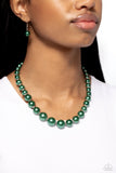 Manhattan Mogul - Green Necklace - Paparazzi Accessories Necklace Bedazzle Me Pretty Mobile Fashion Boutique