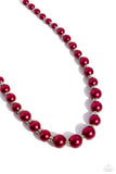 Manhattan Mogul - Red Necklace - Paparazzi Accessories Necklace Bedazzle Me Pretty Mobile Fashion Boutique