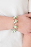 Manhattan Musical - Green Bracelet - Paparazzi Accessories Bracelet Bedazzle Me Pretty Mobile Fashion Boutique