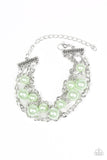 Manhattan Musical - Green Bracelet - Paparazzi Accessories Bracelet Bedazzle Me Pretty Mobile Fashion Boutique