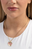 Mans Best Friend - Gold Necklace - Paparazzi Accessories Necklace Bedazzle Me Pretty Mobile Fashion Boutique