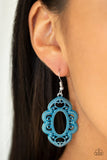 Mantras and Mandalas - Blue Earrings - Paparazzi Accessories Earrings Bedazzle Me Pretty Mobile Fashion Boutique