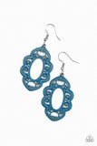Mantras and Mandalas - Blue Earrings - Paparazzi Accessories Earrings Bedazzle Me Pretty Mobile Fashion Boutique