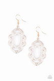 Mantras and Mandalas - Gold Earrings - Paparazzi Accessories Earrings Bedazzle Me Pretty Mobile Fashion Boutique