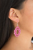 Mantras and Mandalas - Pink Earrings - Paparazzi Accessories Earrings Bedazzle Me Pretty Mobile Fashion Boutique