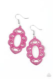 Mantras and Mandalas - Pink Earrings - Paparazzi Accessories Earrings Bedazzle Me Pretty Mobile Fashion Boutique