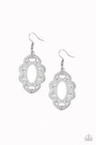 Mantras and Mandalas - White Earrings - Paparazzi Accessories Earrings Bedazzle Me Pretty Mobile Fashion Boutique