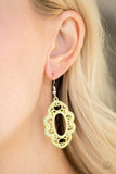 Mantras and Mandalas - Yellow Earrings - Paparazzi Accessories Earrings Bedazzle Me Pretty Mobile Fashion Boutique