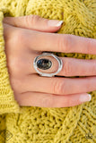 Marble Masterpiece - Black Ring - Paparazzi Accessories Ring Bedazzle Me Pretty Mobile Fashion Boutique