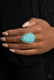 Marble Mecca - Blue Ring - Paparazzi Accessories Ring Bedazzle Me Pretty Mobile Fashion Boutique