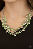Mardi Gras Glamour - Green Necklace - Paparazzi Accessories Necklace Bedazzle Me Pretty Mobile Fashion Boutique