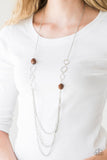 Margarita Masquerades - Brown Necklace - Paparazzi Accessories Necklace Bedazzle Me Pretty Mobile Fashion Boutique