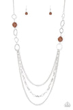 Margarita Masquerades - Brown Necklace - Paparazzi Accessories Necklace Bedazzle Me Pretty Mobile Fashion Boutique