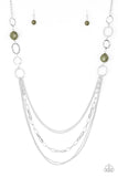 Margarita Masquerades - Green Necklace - Paparazzi Accessories Necklace Bedazzle Me Pretty Mobile Fashion Boutique