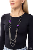 Margarita Masquerades - Purple Necklace - Paparazzi Accessories Necklace Bedazzle Me Pretty Mobile Fashion Boutique