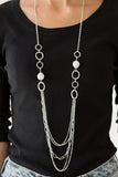 Margarita Masquerades - White Necklace - Paparazzi Accessories Necklace Bedazzle Me Pretty Mobile Fashion Boutique