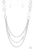 Margarita Masquerades - White Necklace - Paparazzi Accessories Necklace Bedazzle Me Pretty Mobile Fashion Boutique