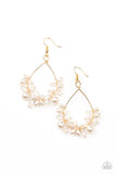 Marina Banquet - Gold Earrings - Paparazzi Accessories Earrings Bedazzle Me Pretty Mobile Fashion Boutique