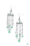 Marina Breeze - Green Earrings - Paparazzi Accessories Earrings Bedazzle Me Pretty Mobile Fashion Boutique