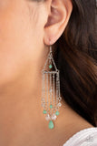 Marina Breeze - Green Earrings - Paparazzi Accessories Earrings Bedazzle Me Pretty Mobile Fashion Boutique
