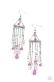 Marina Breeze - Purple Earrings - Paparazzi Accessories Earrings Bedazzle Me Pretty Mobile Fashion Boutique