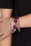 Marina Magic- Purple Bracelet - Paparazzi Accessories Bracelet Bedazzle Me Pretty Mobile Fashion Boutique