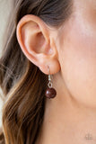 Marina Majesty - Brown Necklace - Paparazzi Accessories Necklace Bedazzle Me Pretty Mobile Fashion Boutique