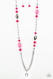 Marina Majesty - Pink Lanyard - Paparazzi Accessories Lanyard Bedazzle Me Pretty Mobile Fashion Boutique