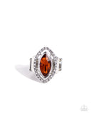 Marquise Majesty - Brown Ring - Paparazzi Accessories Ring Bedazzle Me Pretty Mobile Fashion Boutique
