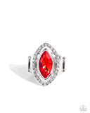 Marquise Majesty - Red Ring - Paparazzi Accessories Ring Bedazzle Me Pretty Mobile Fashion Boutique