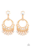 Marrakesh Request - Gold Post Earrings - Paparazzi Accessories Post Earrings Bedazzle Me Pretty Mobile Fashion Boutique