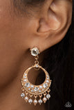 Marrakesh Request - Gold Post Earrings - Paparazzi Accessories Post Earrings Bedazzle Me Pretty Mobile Fashion Boutique