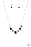 Material Girl Glamour - Black Necklace - Paparazzi Accessories Necklace Bedazzle Me Pretty Mobile Fashion Boutique