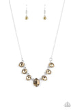 Material Girl Glamour - Brown Necklace - Paparazzi Accessories Necklace Bedazzle Me Pretty Mobile Fashion Boutique