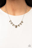 Material Girl Glamour - Brown Necklace - Paparazzi Accessories Necklace Bedazzle Me Pretty Mobile Fashion Boutique