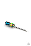 Material Girl Goals - Blue Hair Clip - Paparazzi Accessories Hair Clip Bedazzle Me Pretty Mobile Fashion Boutique