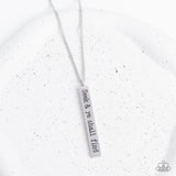 Matt 7:7 - Silver Necklace - Paparazzi Accessories Necklace Bedazzle Me Pretty Mobile Fashion Boutique