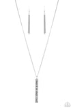 Matt 7:7 - Silver Necklace - Paparazzi Accessories Necklace Bedazzle Me Pretty Mobile Fashion Boutique