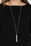 Matt 7:7 - Silver Necklace - Paparazzi Accessories Necklace Bedazzle Me Pretty Mobile Fashion Boutique