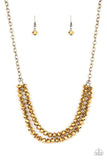 May The FIERCE Be With You - Brass Necklace - Paparazzi Accessories Necklace Bedazzle Me Pretty Mobile Fashion Boutique