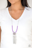 Mayan Masquerade - Purple Necklace - Paparazzi Accessories Necklace Bedazzle Me Pretty Mobile Fashion Boutique