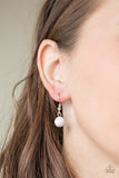 Me-dallions, Myself, and I - White Necklace - Paparazzi Accessories Necklace Bedazzle Me Pretty Mobile Fashion Boutique