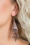 Me Oh MAYAN - Copper Earrings - Paparazzi Accessories Earrings Bedazzle Me Pretty Mobile Fashion Boutique