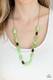 Meadow Escape - Green Necklace - Paparazzi Accessories Necklace Bedazzle Me Pretty Mobile Fashion Boutique