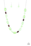 Meadow Escape - Green Necklace - Paparazzi Accessories Necklace Bedazzle Me Pretty Mobile Fashion Boutique